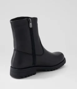 Women COLORADO Boots|Comfort-Armada Black Leather Ankle Boots
