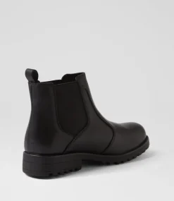 Women COLORADO Boots|Comfort-Arvada Black Burnished Leather Calf Boots