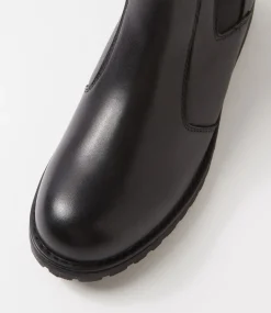Women COLORADO Boots|Comfort-Arvada Black Burnished Leather Calf Boots