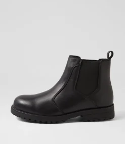 Women COLORADO Boots|Comfort-Arvada Black Burnished Leather Calf Boots
