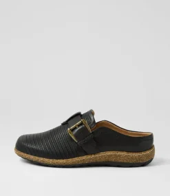 Women COLORADO Comfort|Wedges-Arya Black Leather Flat Shoes