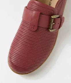 Women COLORADO Comfort|Wedges-Arya Burgundy Leather Flat Shoes