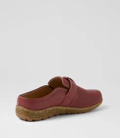 Women COLORADO Comfort|Wedges-Arya Burgundy Leather Flat Shoes