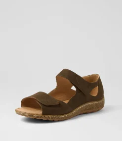 Women COLORADO Comfort|Flats-Asher Dark Brown Leather Sandals