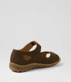 Women COLORADO Comfort|Flats-Asher Dark Brown Leather Sandals