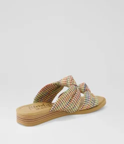 Women BLOWFISH Slides|Flats-Ashland Multi Fabric Slides