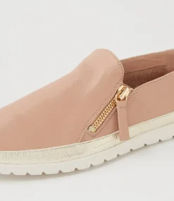 Women DIANA FERRARI Flats-Ashli Cappuccino Gold Mix Flat Shoes