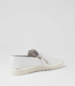 Women DIANA FERRARI Flats-Ashli White Silver Mix Flat Shoes
