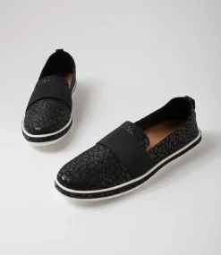 Women SUPERSOFT Loafers|Sneakers-Ask Black Leopard Print Suede Sneakers