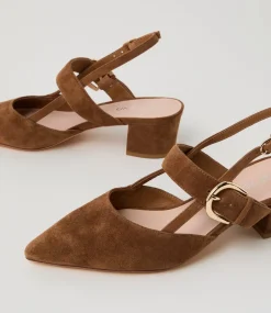 Women TOP END Heels-Asten Nutmeg Suede Heels