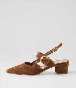 Women TOP END Heels-Asten Nutmeg Suede Heels