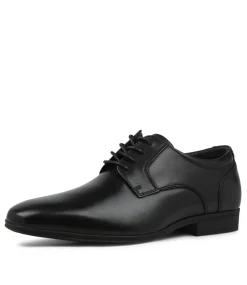 COLORADO CRAFTSMAN Dress Shoes-Astral Black Leather Lace Up Flats