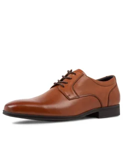 COLORADO CRAFTSMAN Dress Shoes-Astral Cognac Leather Lace Up Flats