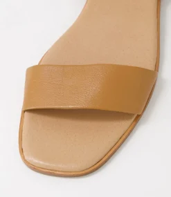 Women DIANA FERRARI Flats|Sandals-Atilly Lrg Dark Tan Leather Sandals