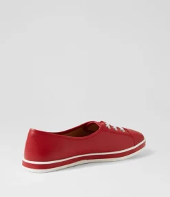 Women SUPERSOFT Comfort|Sneakers-Augusts Dark Red Leather Sneakers