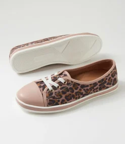 Women SUPERSOFT Comfort|Sneakers-Augusts Warm Rose Leopard Leather Suede Sneakers