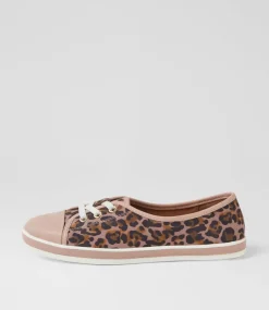 Women SUPERSOFT Comfort|Sneakers-Augusts Warm Rose Leopard Leather Suede Sneakers