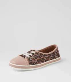 Women SUPERSOFT Comfort|Sneakers-Augusts Warm Rose Leopard Leather Suede Sneakers