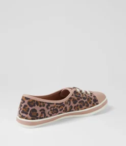 Women SUPERSOFT Comfort|Sneakers-Augusts Warm Rose Leopard Leather Suede Sneakers