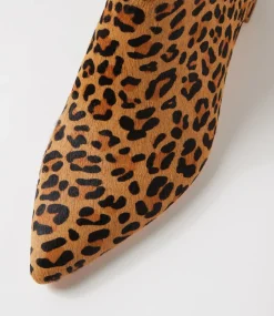 Women TOP END Boots-Aulima Leopard Pony Ankle Boots