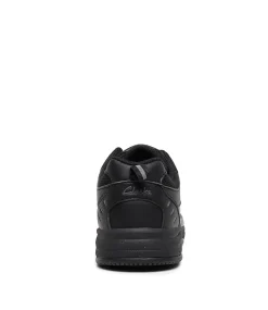 CLARKS Sport School Shoes|Junior School Shoes-AWARD LACE BLACK LEATHER