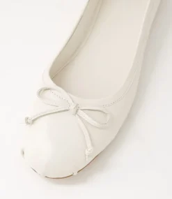 Women TOP END Flats-Aydas Vanilla Leather Ballet Flats