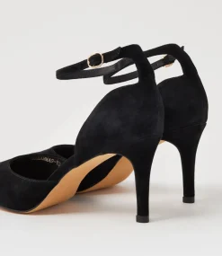 Women TOP END Dress|Heels-Bahammas Black Suede Heels