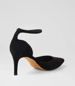 Women TOP END Dress|Heels-Bahammas Black Suede Heels