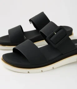 Women I LOVE BILLY Slides|Wedges-Barana Black Slides