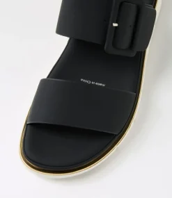 Women I LOVE BILLY Slides|Wedges-Barana Black Slides