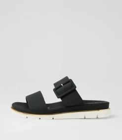 Women I LOVE BILLY Slides|Wedges-Barana Black Slides