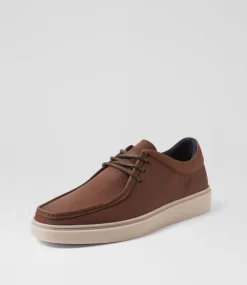 COLORADO Casuals-Barris Brown Crazyhorse Leather Lace Up Flats