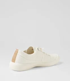 Women BLOWFISH Sneakers-Beachside White Cream Fabric Sneakers