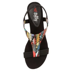 Women I LOVE BILLY Wedges|Heels-BEATRIZ BLK-BRIGHT VIVID