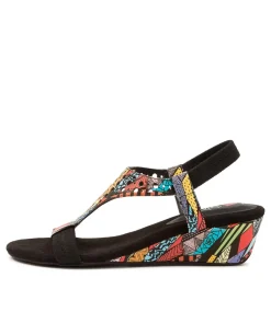 Women I LOVE BILLY Wedges|Heels-BEATRIZ BLK-BRIGHT VIVID