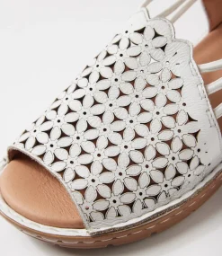 Women SUPERSOFT Comfort|Sandals-Bebi White Leather Sandals