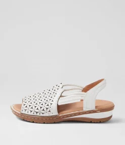 Women SUPERSOFT Comfort|Sandals-Bebi White Leather Sandals