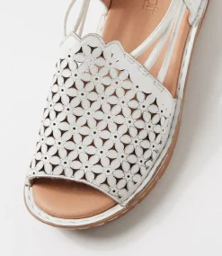 Women SUPERSOFT Comfort|Sandals-Bebi White Leather Sandals