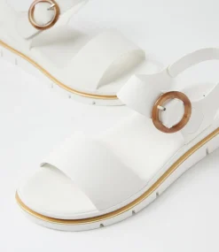 Women I LOVE BILLY Flats|Sandals-Beebeet White Sandals