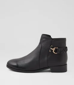 Women SUPERSOFT Boots|Comfort-Believes Black Leather Ankle Boots