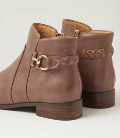 Women SUPERSOFT Boots|Comfort-Believes Coffee Leather Ankle Boots