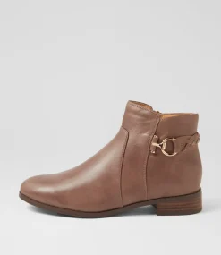 Women SUPERSOFT Boots|Comfort-Believes Coffee Leather Ankle Boots