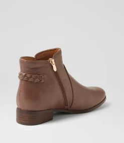 Women SUPERSOFT Boots|Comfort-Believes Coffee Leather Ankle Boots
