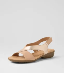 Women SUPERSOFT Flats|Sandals-Bensin Dark Nude Rose Gold Leather Sandals