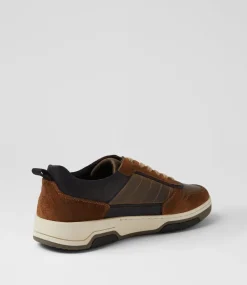 COLORADO Sneakers|Casuals-Benso Brown Black Leather Sneakers