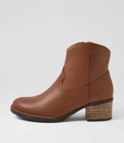 Women COLORADO Boots|Comfort-Benson Tan Leather Ankle Boots