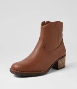 Women COLORADO Boots|Comfort-Benson Tan Leather Ankle Boots