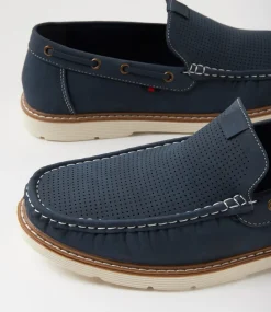 UNCUT Casuals-Bertrand Navy Flat Shoes