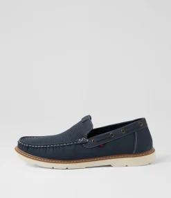 UNCUT Casuals-Bertrand Navy Flat Shoes