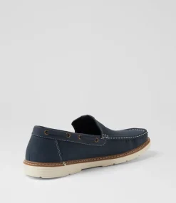 UNCUT Casuals-Bertrand Navy Flat Shoes